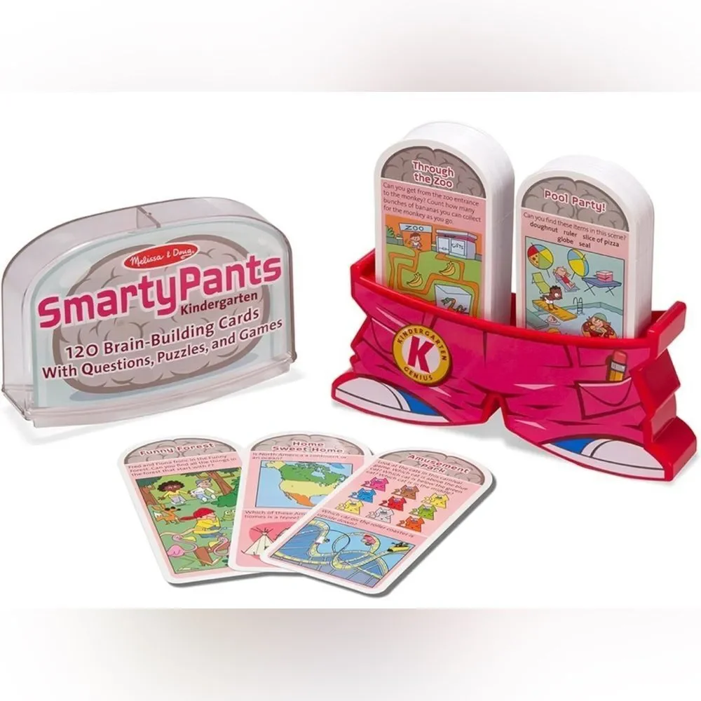 Melissa & Doug Smarty Pants Kindergarten Kids Card Set. 120 Brain-Building Cards
